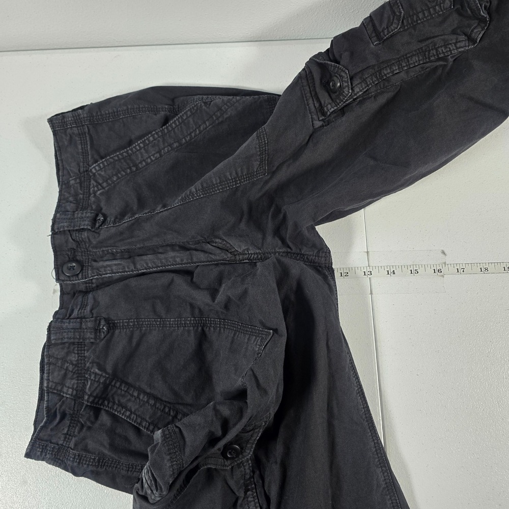 American Eagle Baggy Jogger Cargo Pants Womens 12 Black Stretch Utility 12609 - Picture 4 of 11